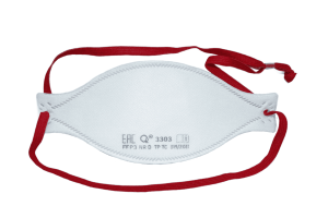 Респиратор трехпанельный О2 3303 FFP3 NRD без клапана выдоха, текстильная резинка с регулировкой Респиратор трехпанельный О2 3303 FFP3 NRD без клапана выдоха, текстильная резинка с регулировкой