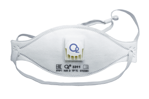 Респиратор трехпанельный О2 3311 FFP1 NRD с клапаном выдоха текстильная резинка с регулировкой Респиратор трехпанельный О2 3311 FFP1 NRD с клапаном выдоха текстильная резинка с регулировкой