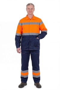 Костюм дорожника сигнальный 1 и 2 класс (Минпромторг)
