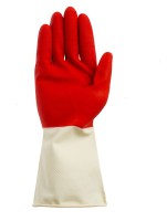 Перчатки хозяйственные латексные "СВЕРХПРОЧНЫЕ  БИКОЛОР" Komfi