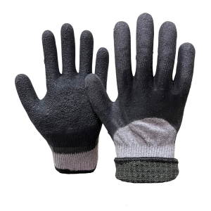 Перчатки "Кулак" акриловые обливные с текстурированным латексным